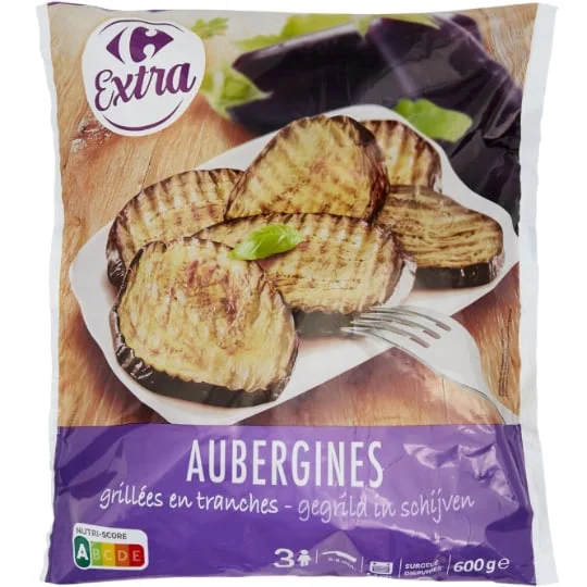 Aubergines grillées en tranches