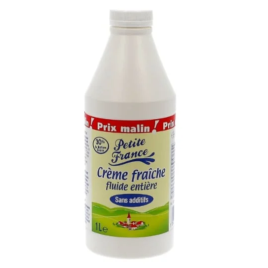Crème Fraiche Entière Fluide Sans Additifs 30% Mat.Gr.