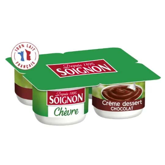 Crème dessert lait de chèvre chocolat