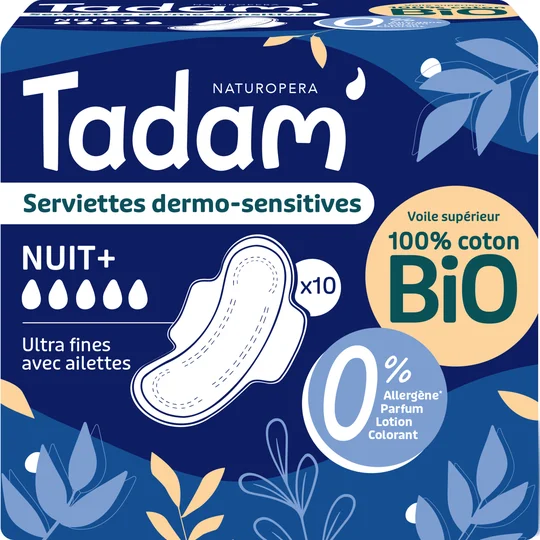 Serviettes ultra nuit Dermosensitives