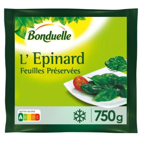 Epinards feuilles préservées