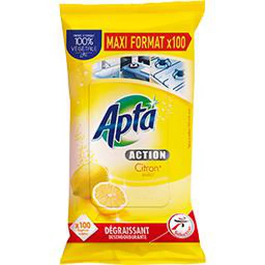 Lingettes multi-usage citron
