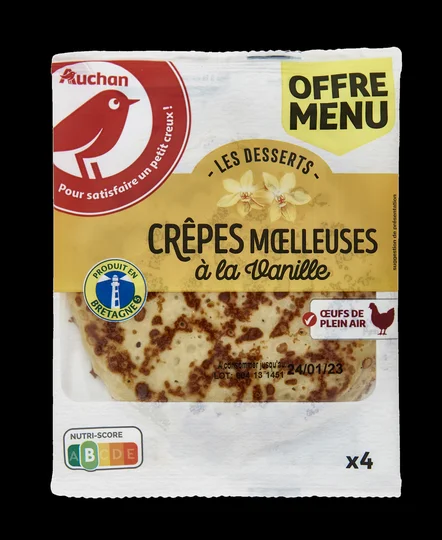 Crêpes moelleuses à la vanille