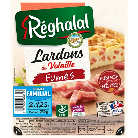 Lardon de volaille fumés