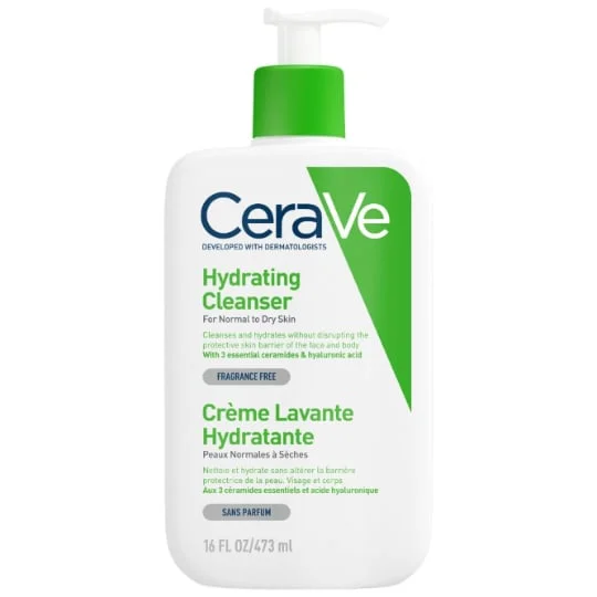 Crème lavante visage et corps peaux sèches