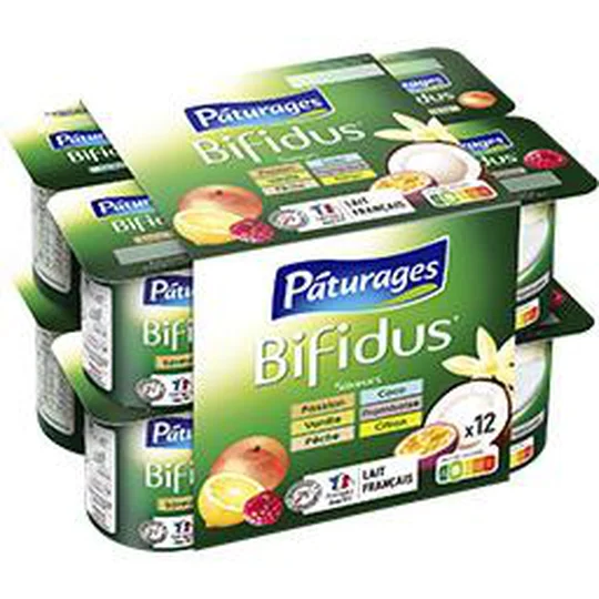 Lait fermenté Bifidus aromatisé aux fruits