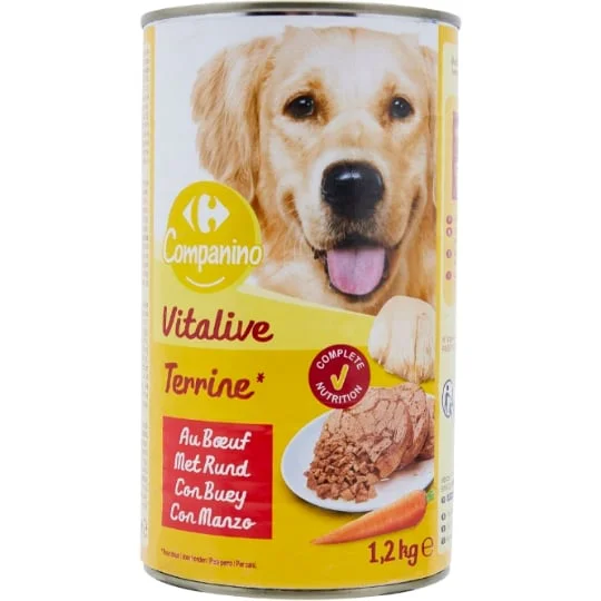 Pâtée pour chien terrine au boeuf