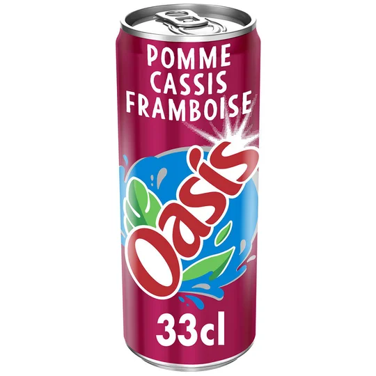 Boisson pomme cassis framboise