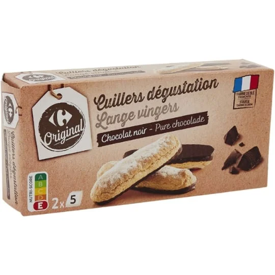 Biscuits cuillers chocolat noir