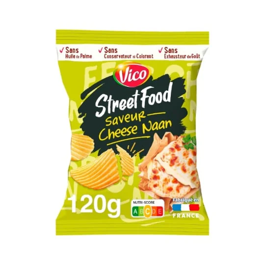 Chips street food cheese naan