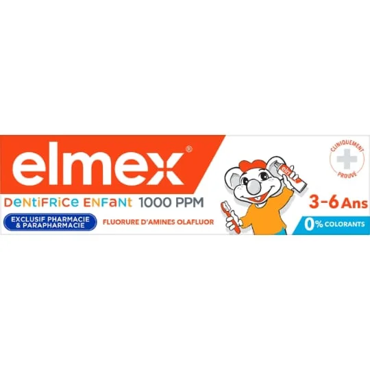 Dentifrice enfant 3 - 6 ans protection caries