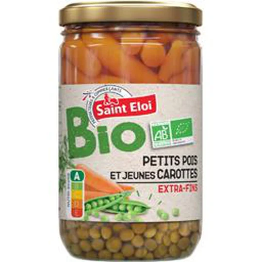 Petits pois et jeunes carottes BIO
