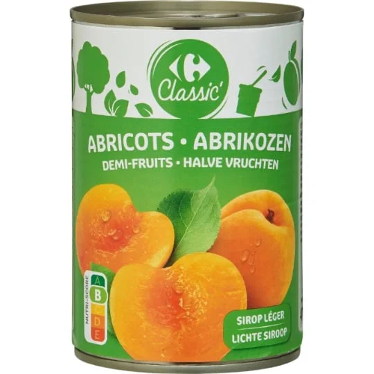 Fruits au sirop demi abricots