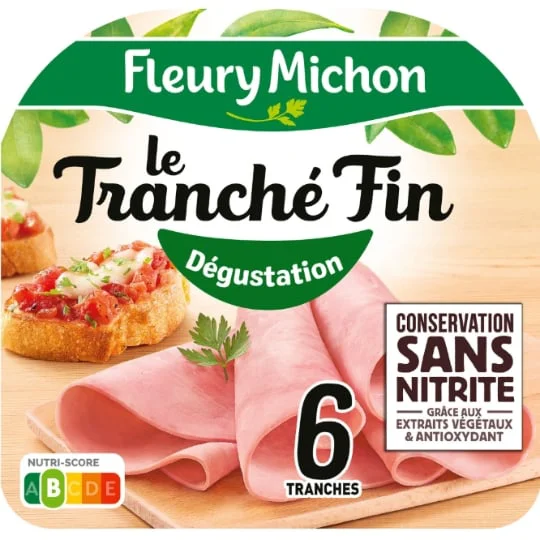 Jambon sans couenne tranché fin
