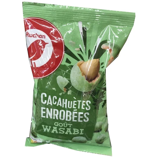 Cacahuètes enrobées goût wasabi