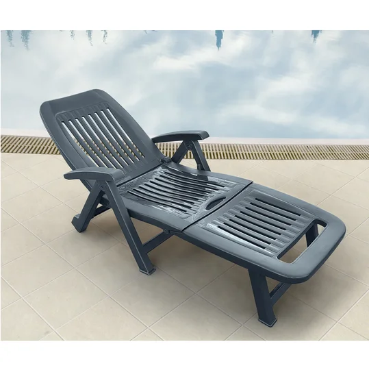 Bain soleil en résine gris FIORELLO