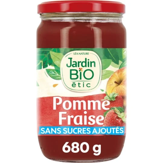 Compote pomme fraise Bio