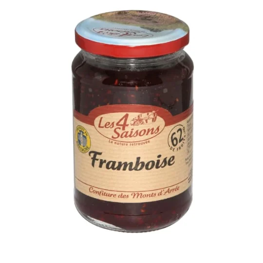 Confiture framboise, 65% de fruits
