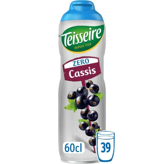 Sirop cassis zéro sucre