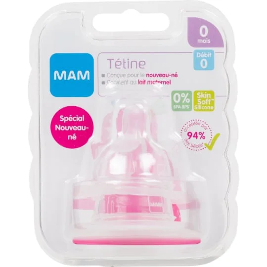 Tétine Anatomique Silicone Nouveau-Né 0 mois