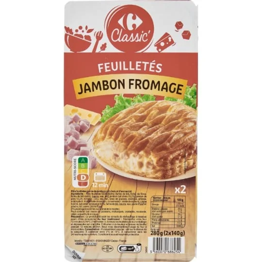 Feuilletés jambon fromage