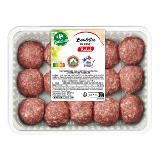 Boulette de boeuf nature Halal