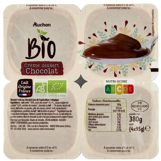 Crème dessert au chocolat