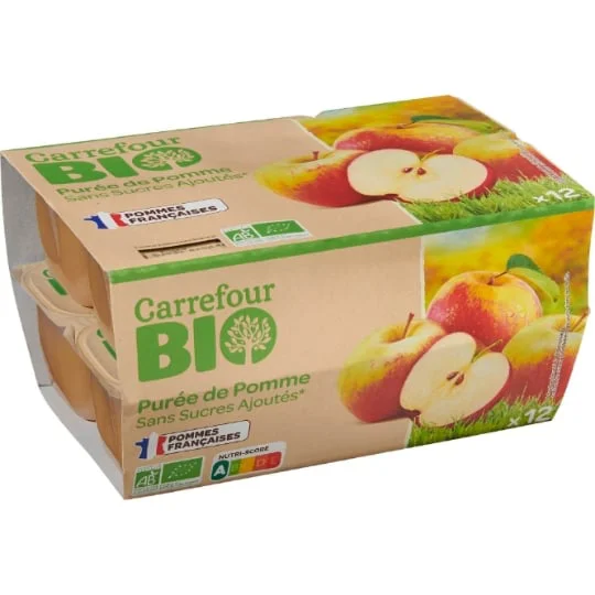 Compote pomme sans sucres ajoutés Bio
