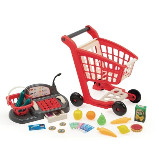 Chariot garni + caisse enregistreuse