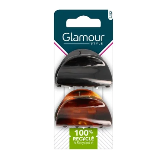 Pinces à Cheveux Noir et Marron