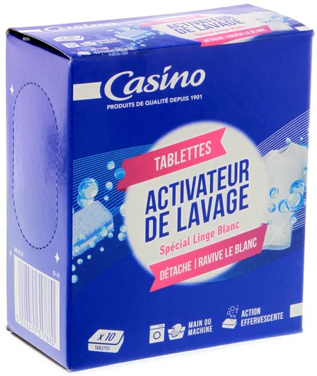 Activateur de lavage - Linge blanc - Tablette