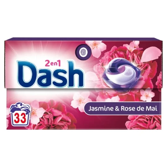 Capsules Lessive tout en 1 Détergent Jasmin et Rose de Mai