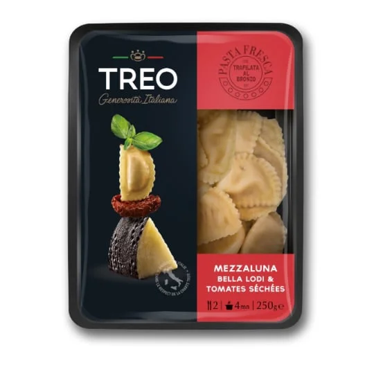 Pate fraiche mezzaluna fromage et tomate séchée