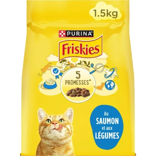 Croquettes pour chat Adulte au saumon et aux légumes Friskies