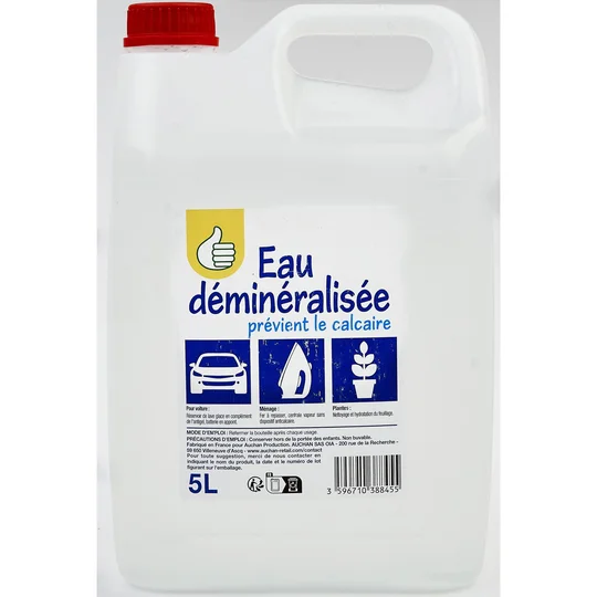Eau déminéralisée anti-calcaire
