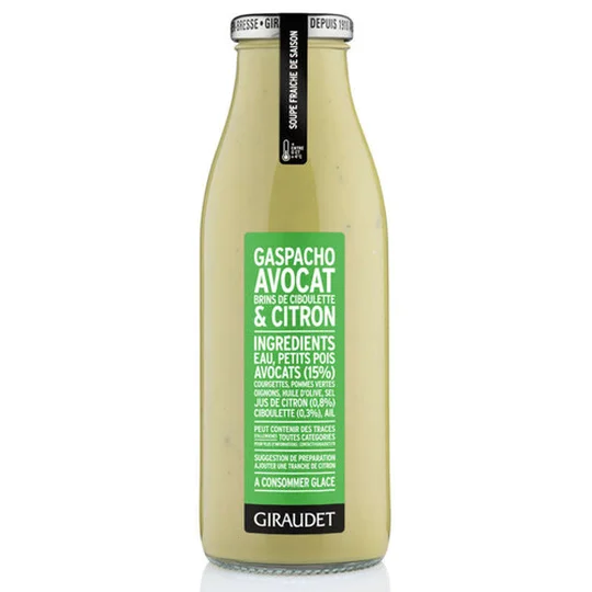 Soupe gaspacho avocat & citron