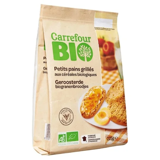Petits pains grillés aux céréales biologiqu