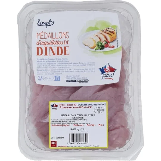 Aiguillettes de dinde médaillons