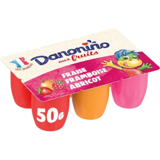 Petits suisses aux fruits fraise framboise abricot