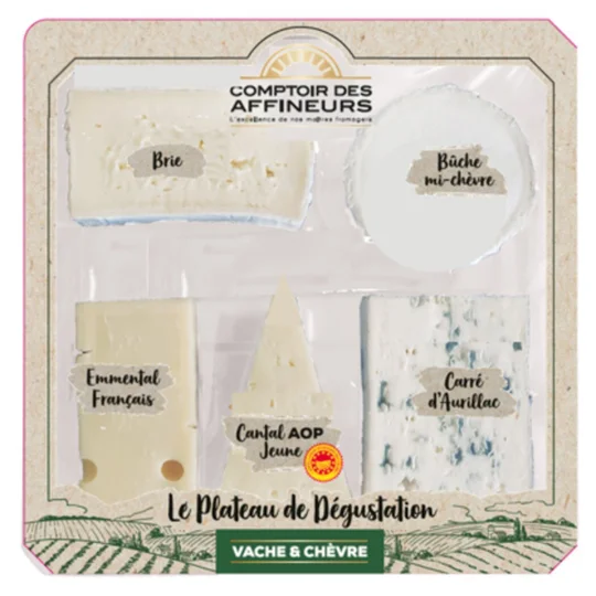 Plateau de 5 fromages AOP