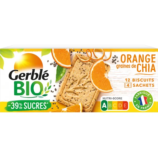 Biscuit orange chia Bio