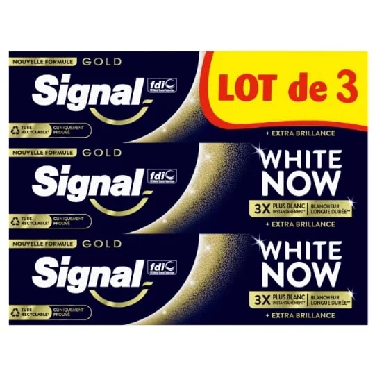 Dentifrice Extra Brillance White Now Gold