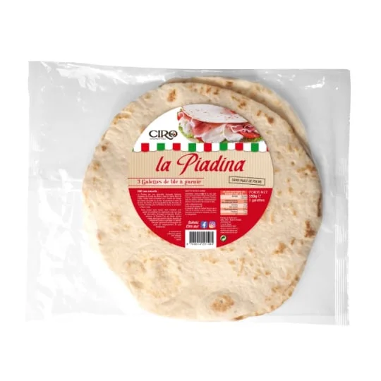 Galette de blé à garnir piadina