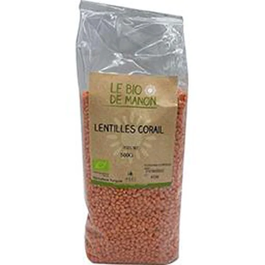 Lentilles corail bio