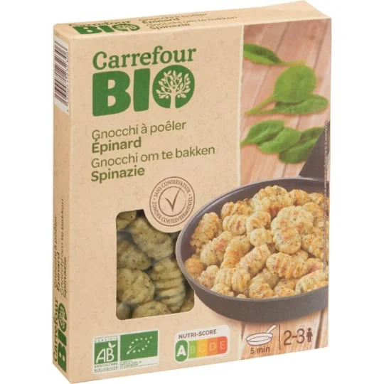 Gnocchi bio à poêler épinard