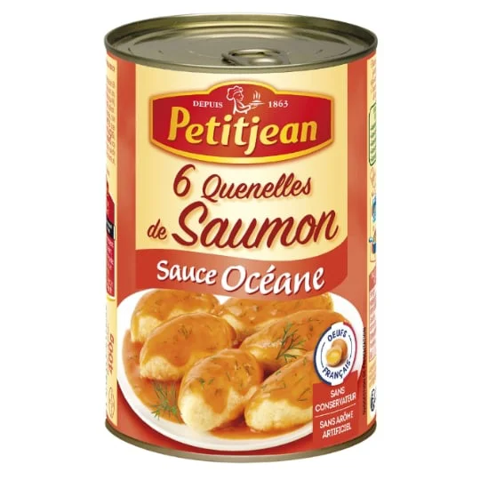 Plat cuisiné quenelles de saumon sauce océane