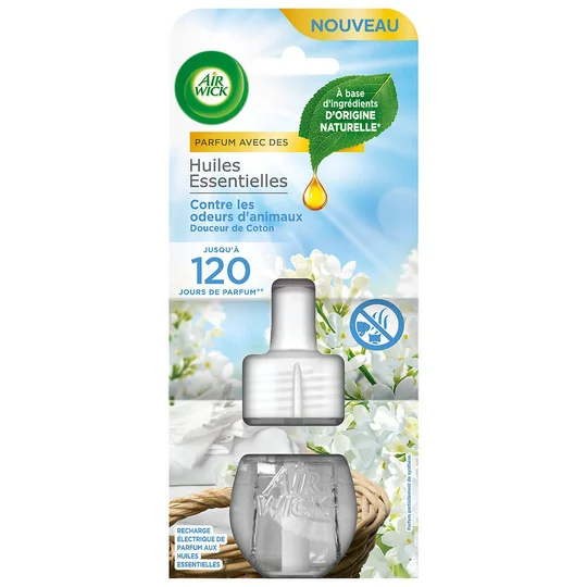 Recharge électrique de parfum aux huiles essentielles anti odeurs d'animaux