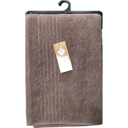 Serviette de bain taupe 100% coton 70x140 cm