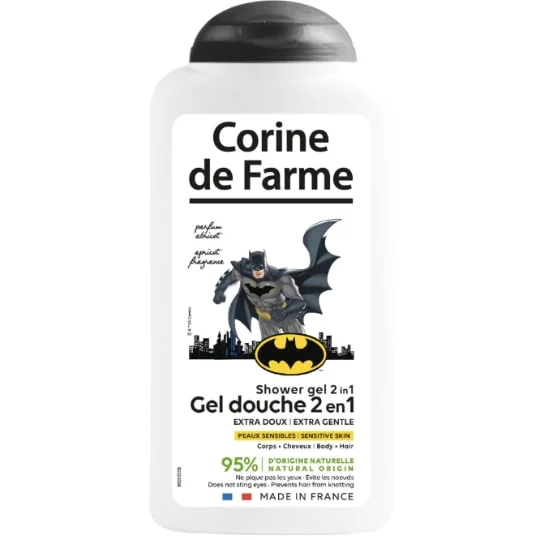 Gel Douche Peaux Sensible 2En1 Corps & Cheveux Extra Doux Parfum Abricot Batman