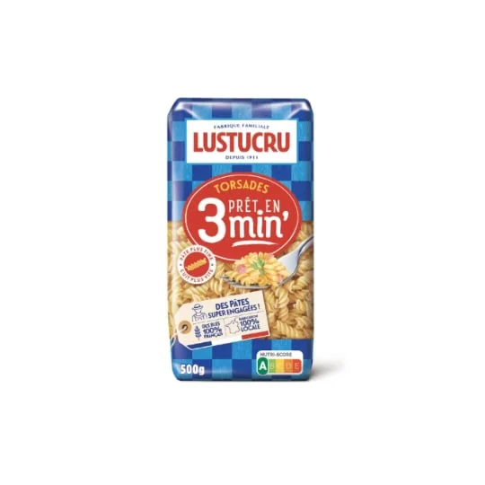 Pâtes torsettes cuisson rapide